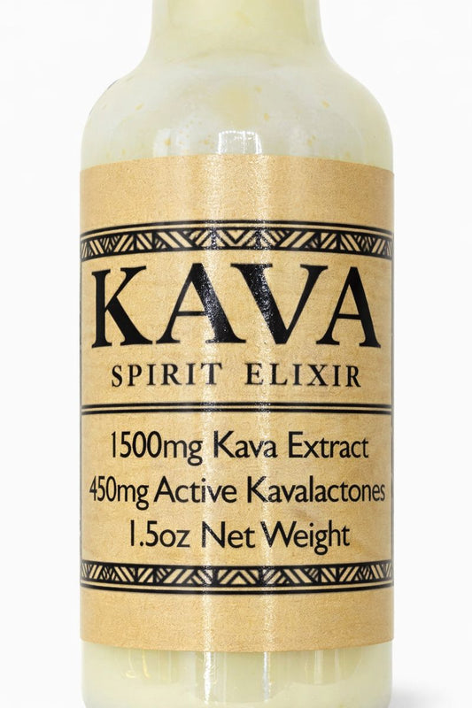 Kava Spirit Elixir - 1500mg Kava Extract and 450mg Kavalactones per 1.5oz Bottle