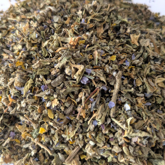 Solar Glow Herbal Smoke Blend – Damiana, Mullein, Blue Lotus & Kanna