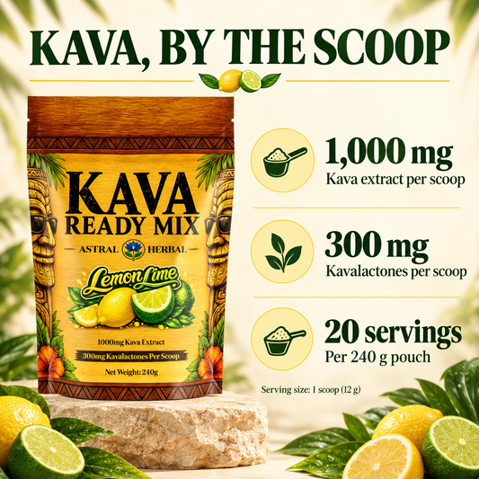 Kava Ready Mix serving details by Astral Herbal