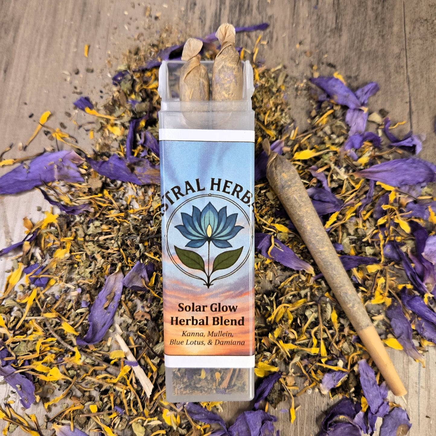 Solar Glow Pre Rolls - Kanna, Blue Lotus, Damiana, Mullein