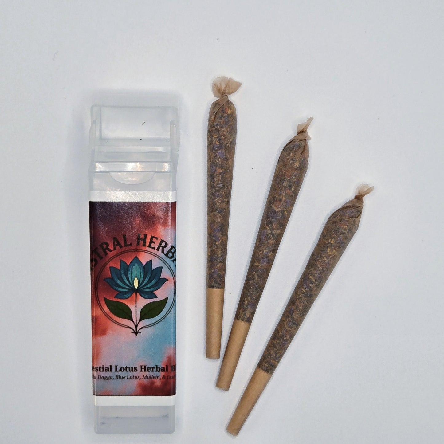 Celestial Lotus Pre Rolls - Wild Dagga, Blue Lotus, Mullein, and Damiana