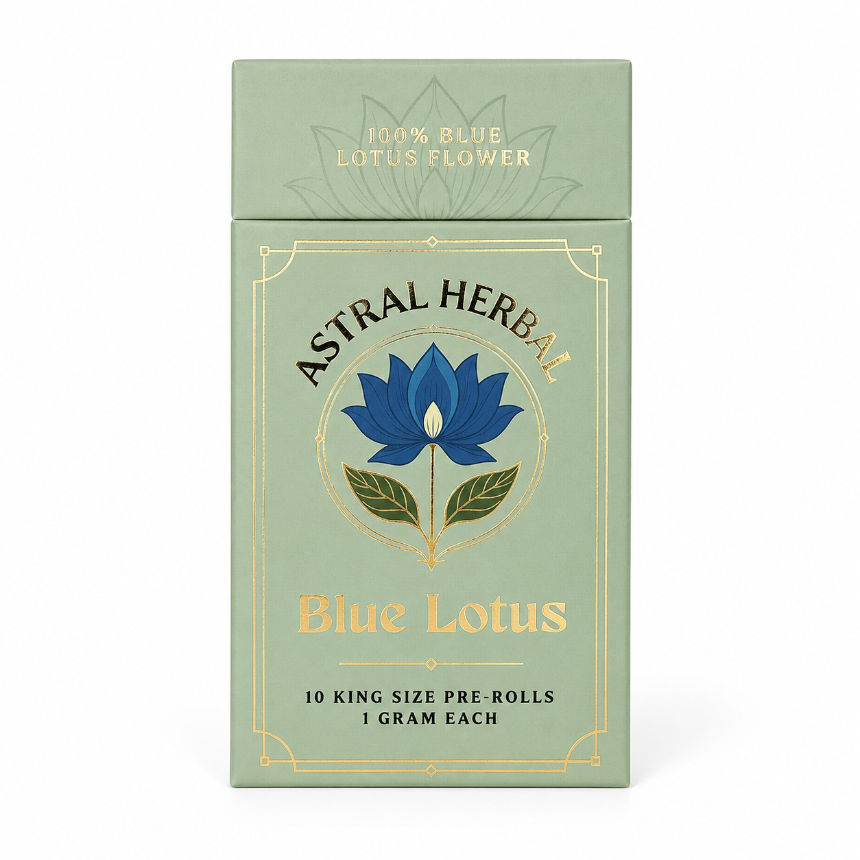 Astral Herbal Blue Lotus packaging on a white background