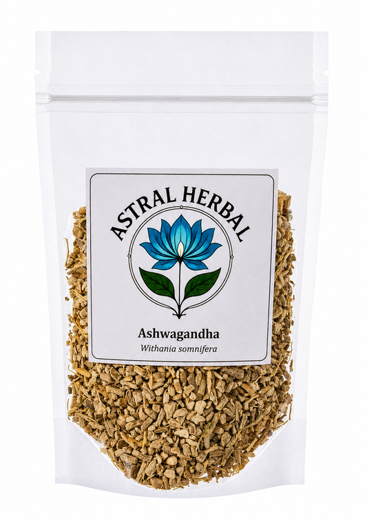 Astral Herbal Organic Ashwagandha Root (c/s) – Premium Cut & Sifted Adaptogenic Herb