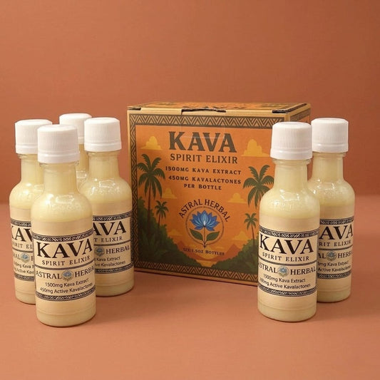 Kava Spirit Elixir - 1500mg Kava Extract and 450mg Kavalactones per 1.5oz Bottle