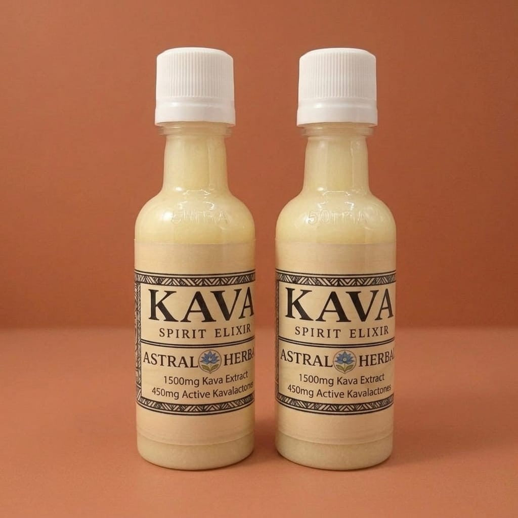 Kava Spirit Elixir - 1500mg Kava Extract and 450mg Kavalactones per 1.5oz Bottle