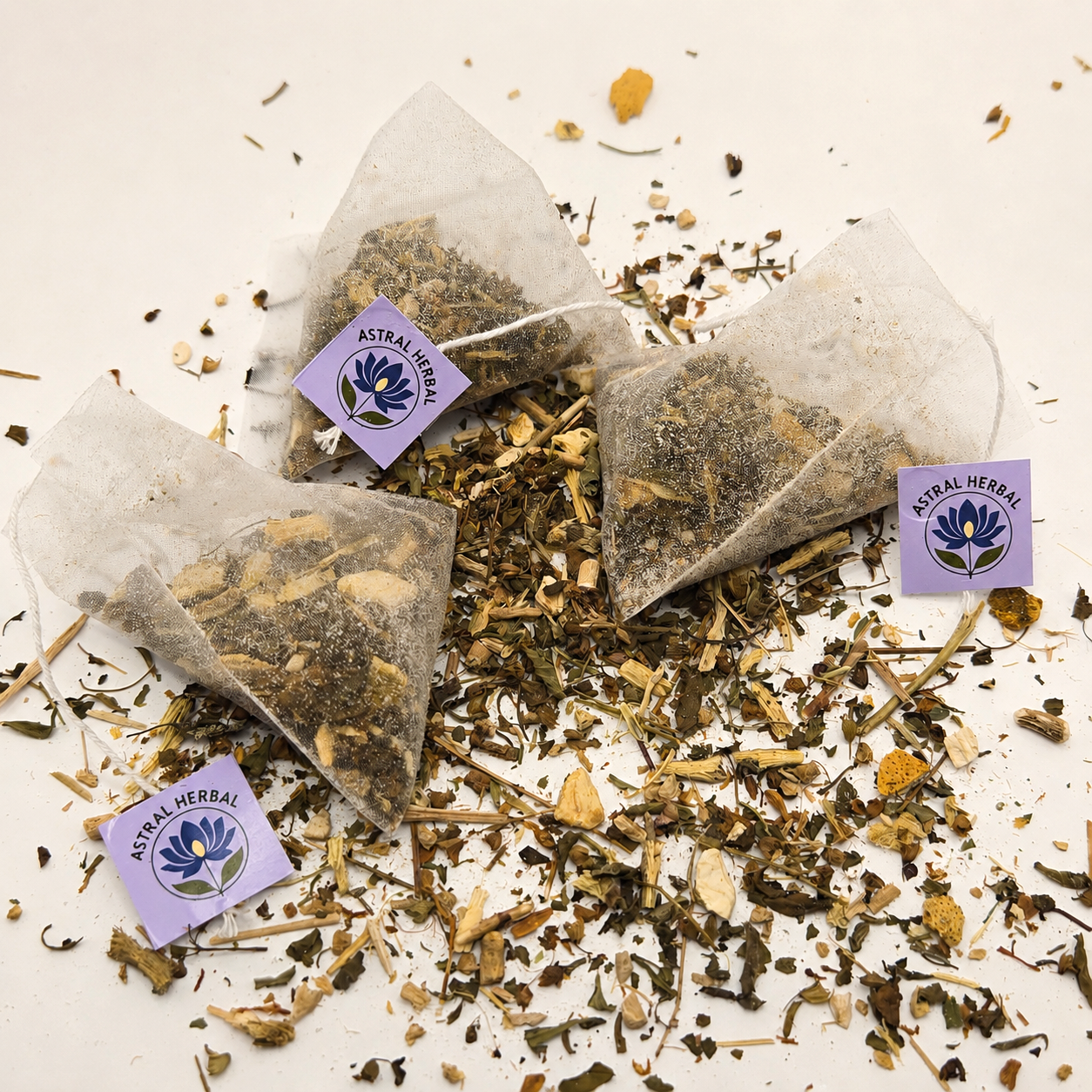 Mindful Uplift Pyramid Tea Bags - Ashwaghanda, St. John's Wort, Tulsi & More