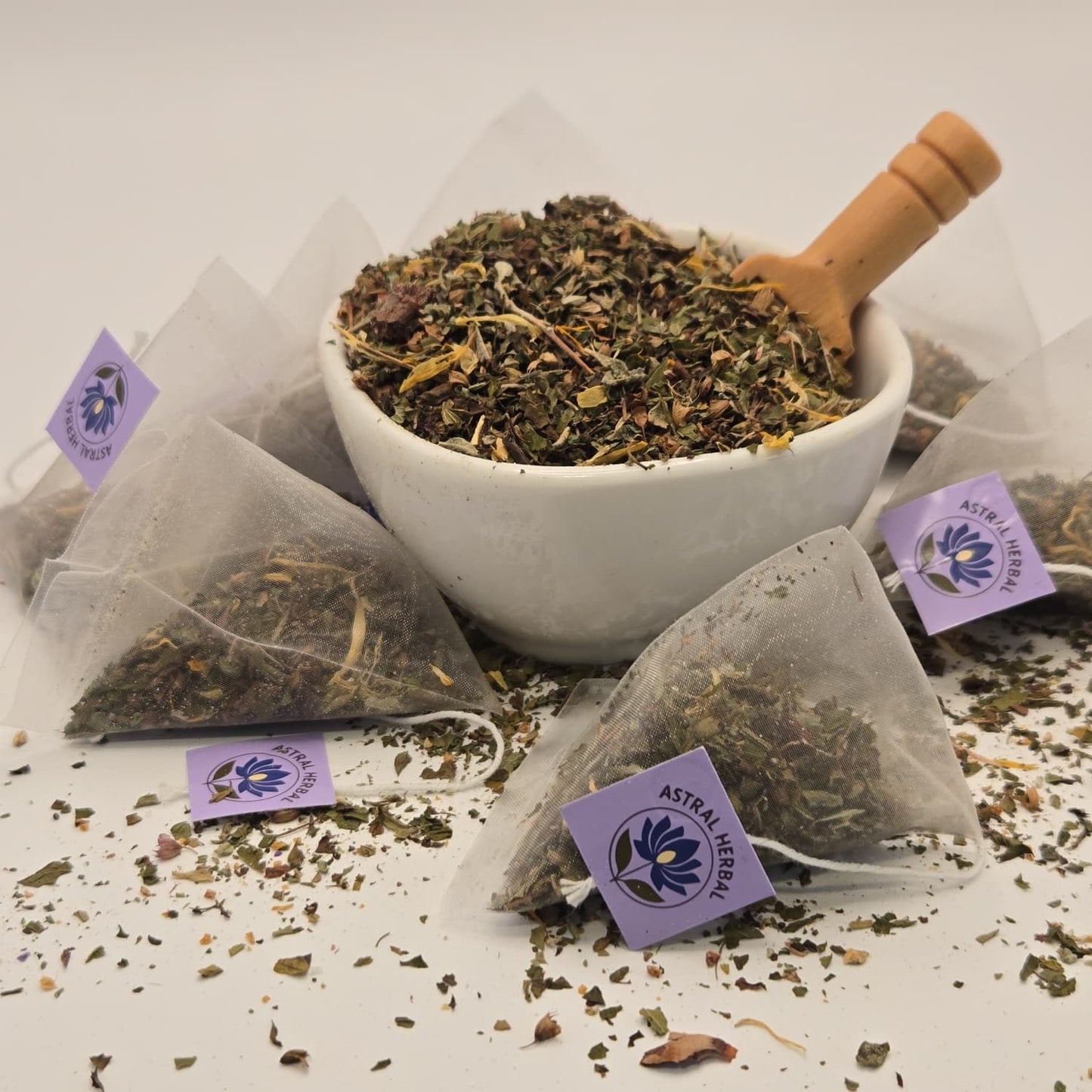 Radiant Focus Pyramid Tea Bags - Tulsi, Rhodiola, Peppermint & More