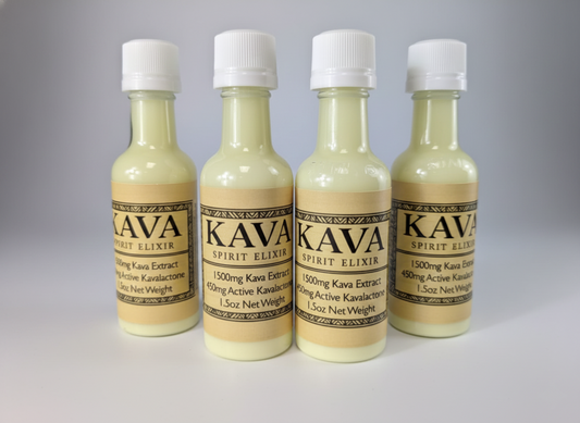 Kava Spirit Elixir - 1500mg Kava Extract and 450mg Kavalactones per 1.5oz Bottle